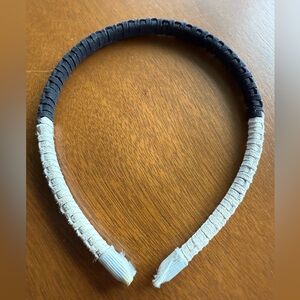 Stylish Black and Gray Leather Headband